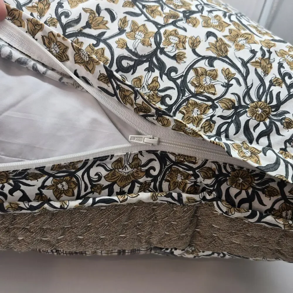 FARMHOUSE QUILTED THROW PILLOW 26X26